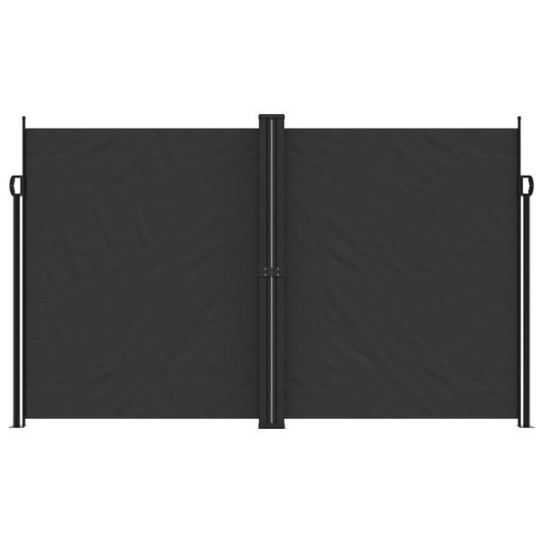 Seitenmarkise Ausziehbar Schwarz 200x1000 cm