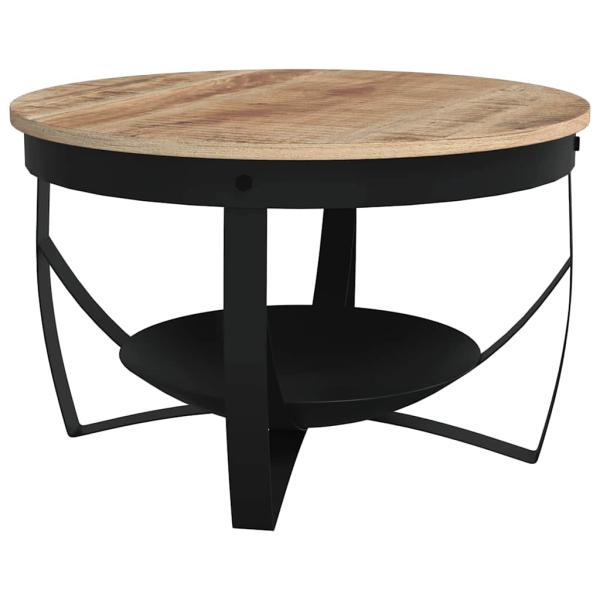 Couchtisch Ø68x43 cm Raues Mangoholz