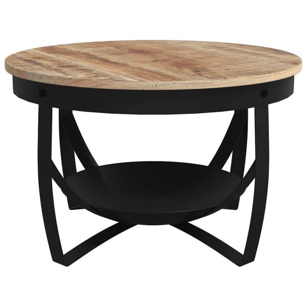 Couchtisch Ø68x43 cm Raues Mangoholz