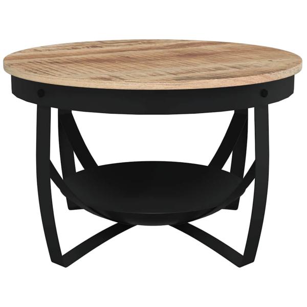 Couchtisch Ø68x43 cm Raues Mangoholz