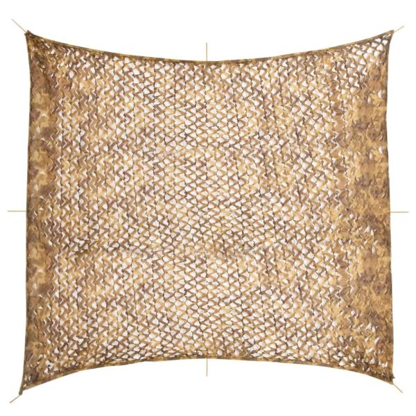 ARDEBO.de - Tarnnetz mit Aufbewahrungstasche 416x402 cm Sandfarbe