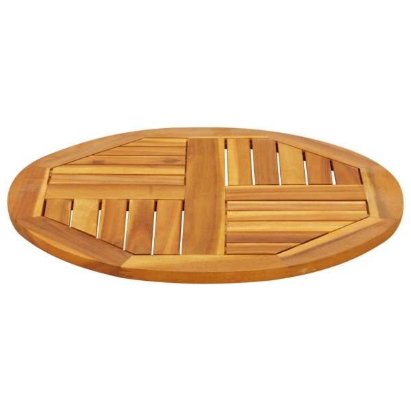 Tischplatte Ø60x2 cm Rund Massivholz Akazie