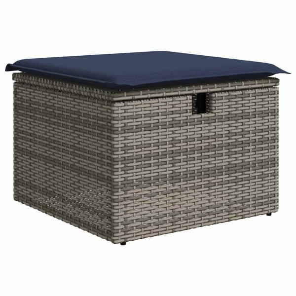 6-tlg. Garten-Sofagarnitur mit Kissen Braun Poly Rattan Akazie