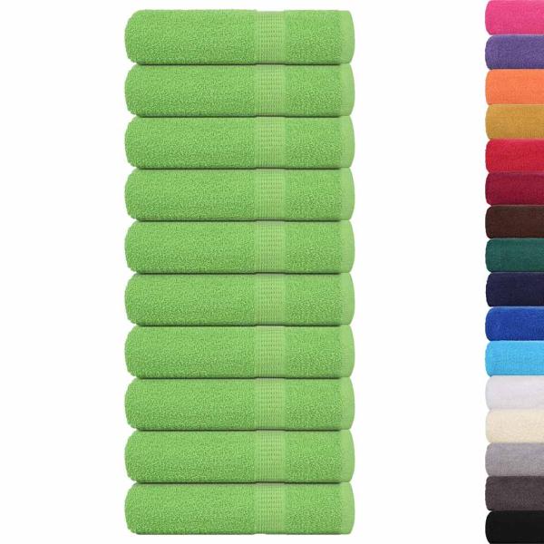 Badetücher FROGN 10 Stk. Apfelgrün 100x150 cm 360 g/m²
