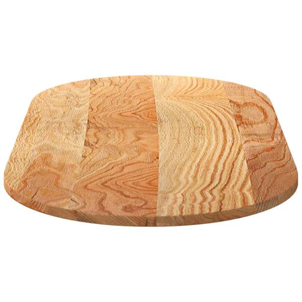 Tischplatte Hellbraun 120x60x2 cm Massivholz Eiche Oval