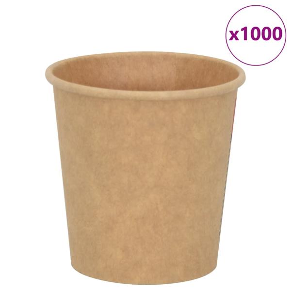 ARDEBO.de - Pappbecher 1000 Stk. 4oz 100ml Braun