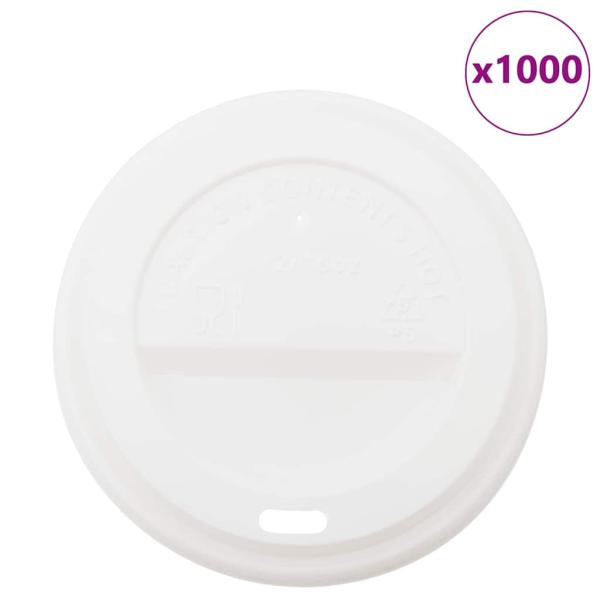 Deckel für Pappbecher Ø90 mm 12oz 16oz 1000Stk. Weiß Kunststoff