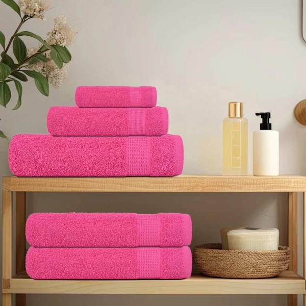 ARDEBO.de - Handtücher FROGN 2 Stk. Rosa 100x200 cm 360 g/m²