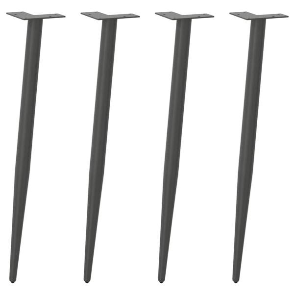 Konsolentischbeine Konische Form 4 Stk. Anthrazit 72-73 cm Stahl