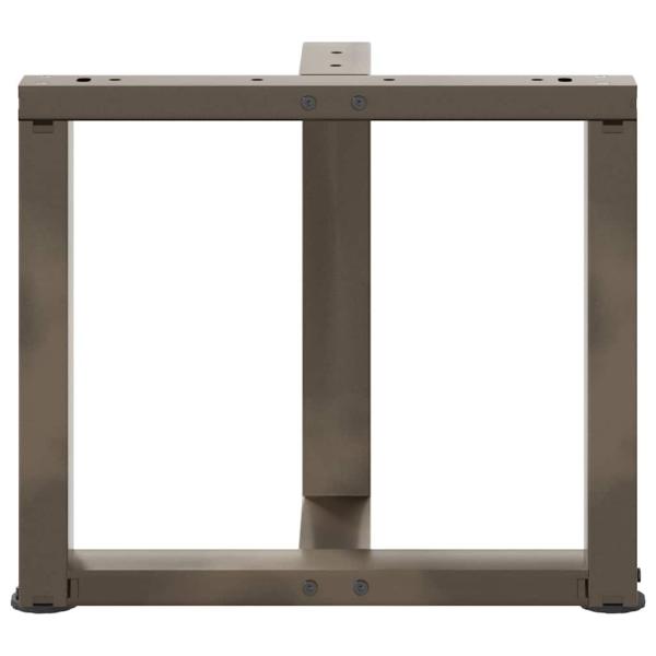 Couchtischbeine T-Form 2 Stk. Naturstahl 50x25x(42-43) cm Stahl
