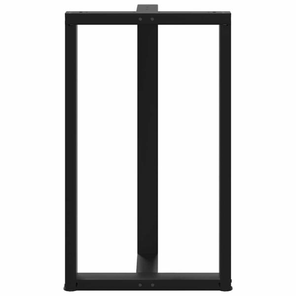 Bartischbeine T-Form 2 Stk. Schwarz 60x35x(100-101) cm Stahl