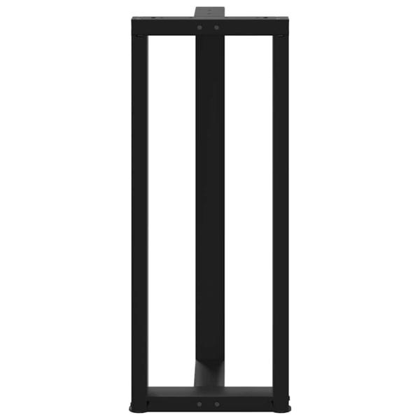 Bartischbeine T-Form 2 Stk. Schwarz 40x35x(100-101) cm Stahl