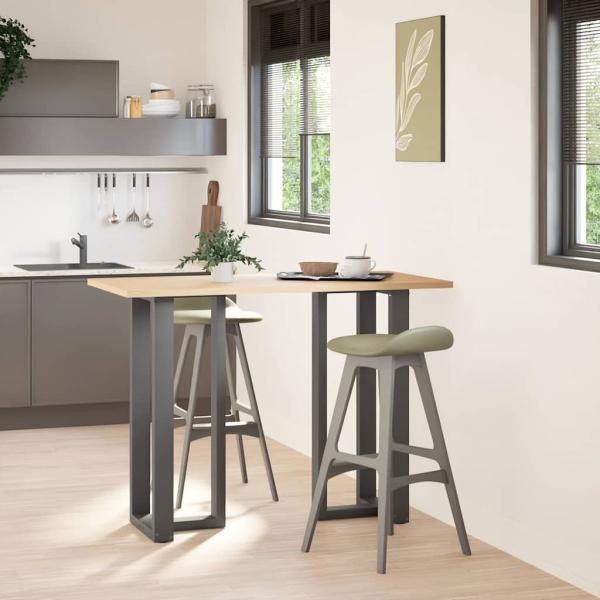 ARDEBO.de - Bartischbeine T-Form 2 Stk. Anthrazit 40x35x(100-101) cm Stahl