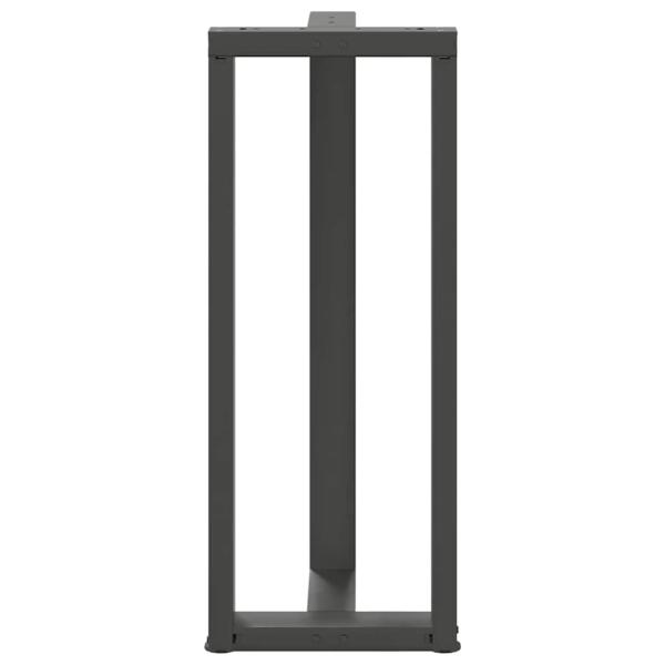 Bartischbeine T-Form 2 Stk. Anthrazit 40x35x(100-101) cm Stahl