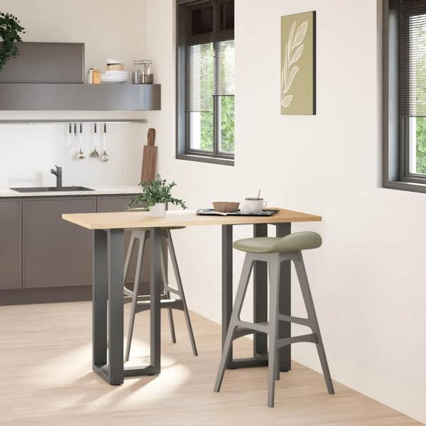 ARDEBO.de - Bartischbeine T-Form 2 Stk. Anthrazit 50x35x(90-91) cm Stahl