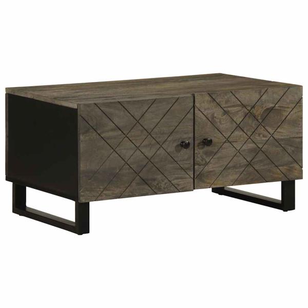 ARDEBO.de - Couchtisch Schwarz 80x50x40 cm Massivholz Mango