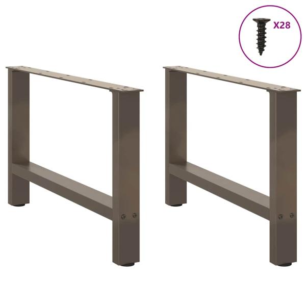 Couchtischbeine Naturstahl 2 Stk. 70x(42-43) cm Stahl