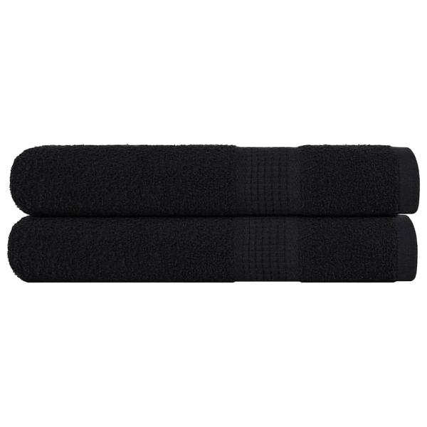 Saunatücher FROGN 2 Stk. Schwarz 80x200 cm 360 g/m²