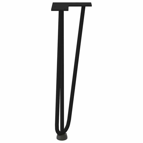 Haarnadelbeine für Couchtisch 4 Stk. Schwarz 42 cm Massivstahl