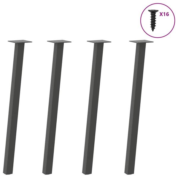 Konsolentischbeine 4 Stk. Anthrazit 72 cm Stahl
