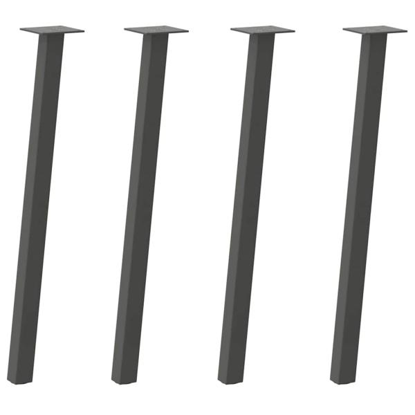 Konsolentischbeine 4 Stk. Anthrazit 72 cm Stahl