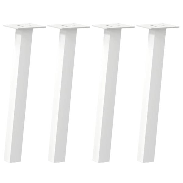 Couchtischbeine 4 Stk. Weiß 42 cm Stahl