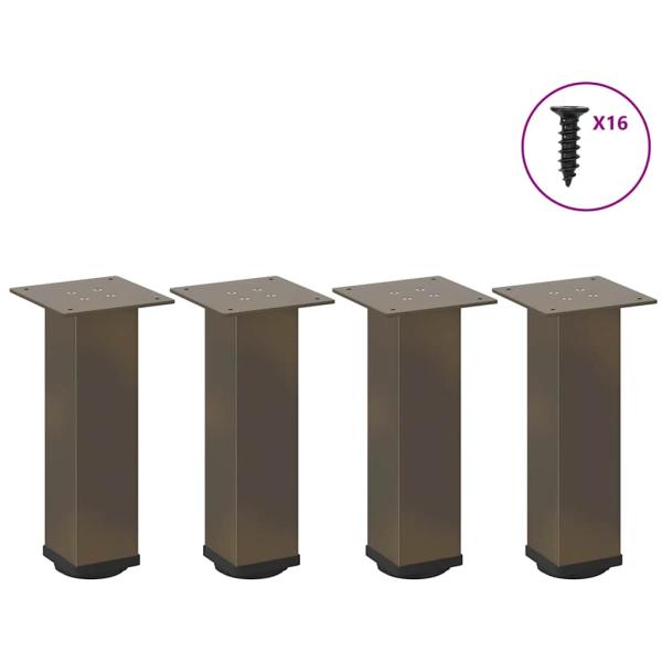 ARDEBO.de - Couchtischbeine 4 Stk. Naturstahl 30-32 cm Stahl