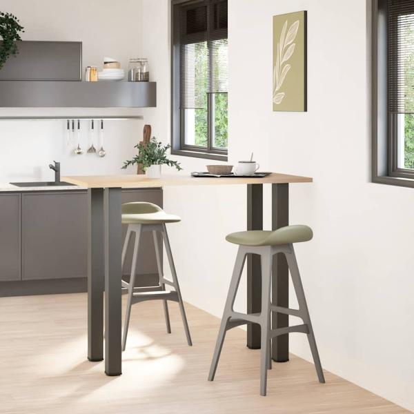 ARDEBO.de - Bartischbeine 4 Stk. Anthrazit 110-112 cm Stahl