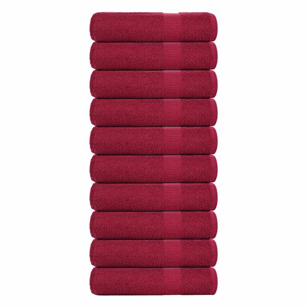 ARDEBO.de - Duschtücher FROGN 10 Stk. Bordeaux 70x140 cm 360 g/qm