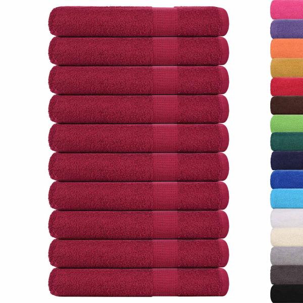 Saunatücher FROGN 10 Stk. Bordeaux 80x200 cm 360 g/m²