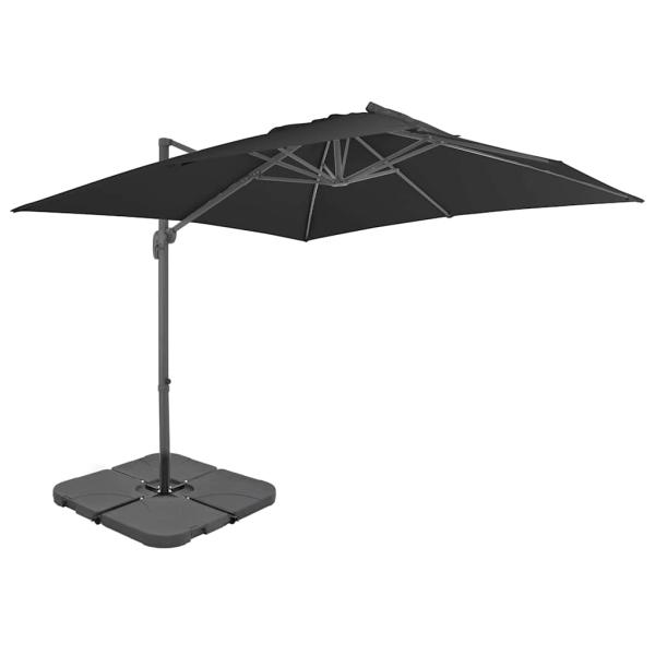 ARDEBO.de - Sonnenschirm mit Tragbarem Sonnenschirmständer Anthrazit
