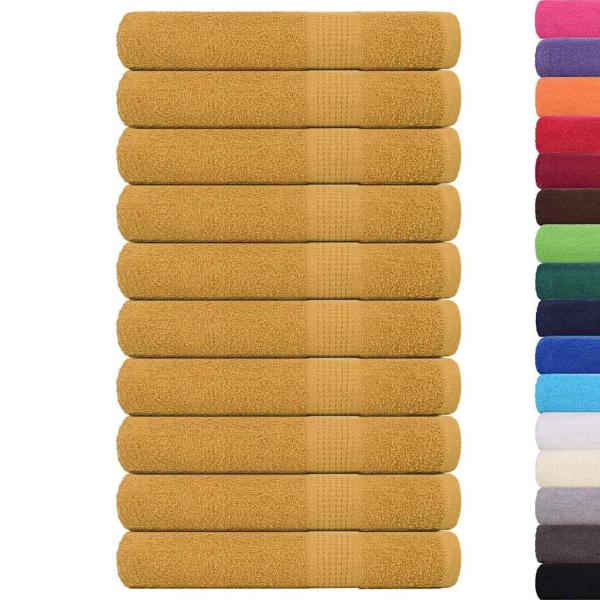 Saunatücher FROGN 10 Stk. Gold 80x200 cm 360 g/m²