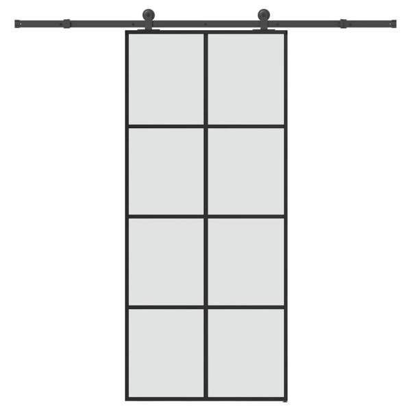 ARDEBO.de - Schiebetür mit Beschlag 90x205 cm ESG-Glas & Aluminium