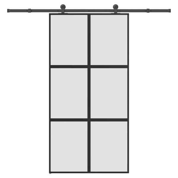 ARDEBO.de - Schiebetür mit Beschlag 102,5x205 cm Hartglas & Aluminium