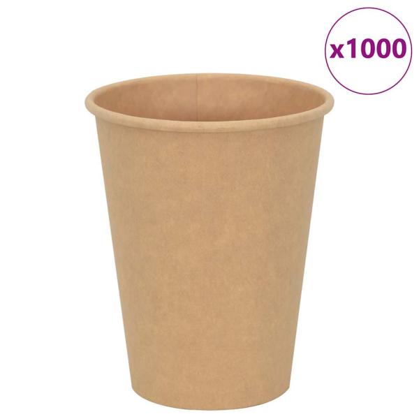 ARDEBO.de - Pappbecher 1000 Stk. 12oz 300ml Braun