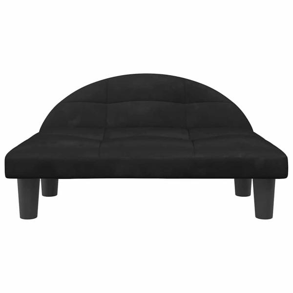 Hundebett Schwarz 70x52x30 cm Samt