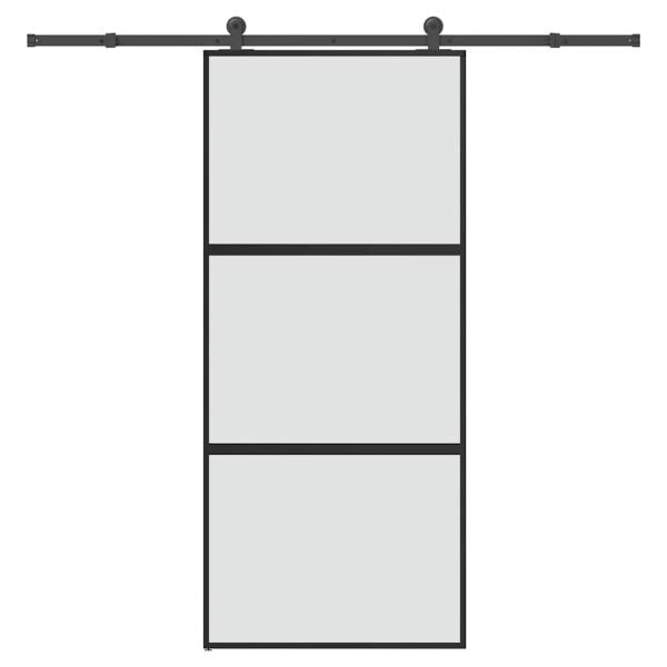 ARDEBO.de - Schiebetür mit Beschlag 90x205 cm Hartglas & Aluminium