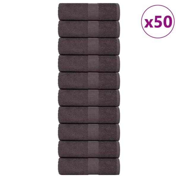 ARDEBO.de - Gästetücher FROGN 50 Stk. Anthrazit 30x50 cm 360 g/m²