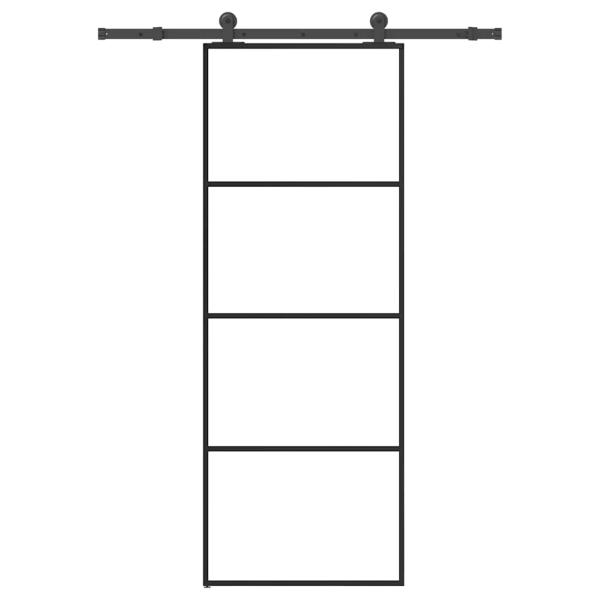ARDEBO.de - Schiebetür mit Beschlag 76x205 cm ESG-Glas & Aluminium