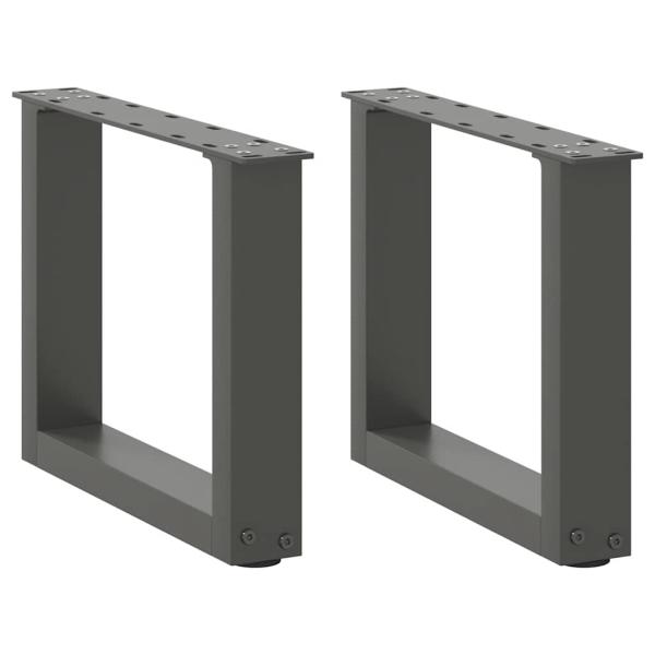Couchtischbeine U-Form 2 Stk. Anthrazit 40x(30-31) cm Stahl