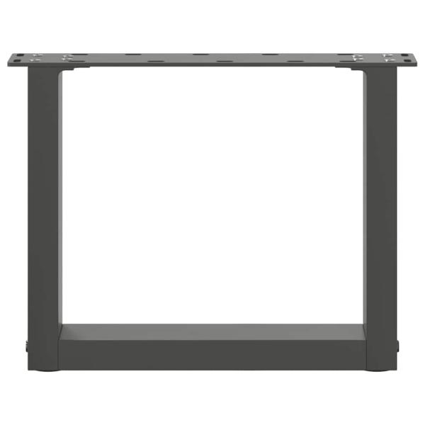 Couchtischbeine U-Form 2 Stk. Anthrazit 40x(30-31) cm Stahl