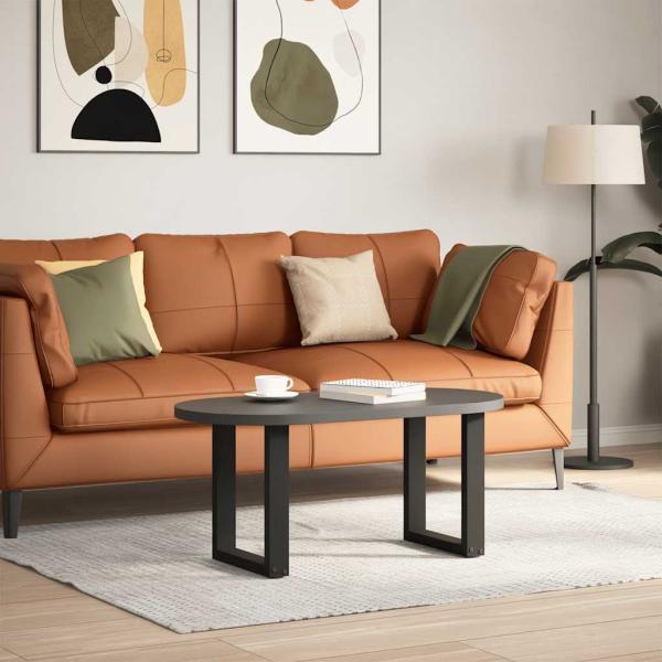 Couchtischbeine U-Form 2 Stk. Schwarz 28x(42-43) cm Stahl