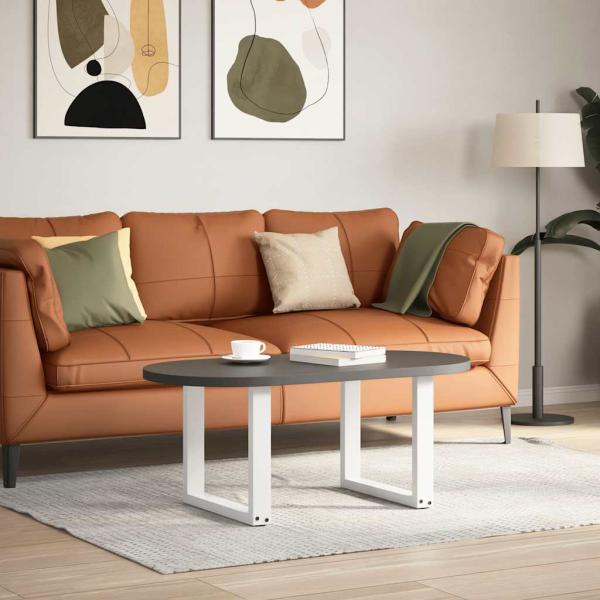 Couchtischbeine U-Form 2 Stk. Weiß 50x(42-43) cm Stahl