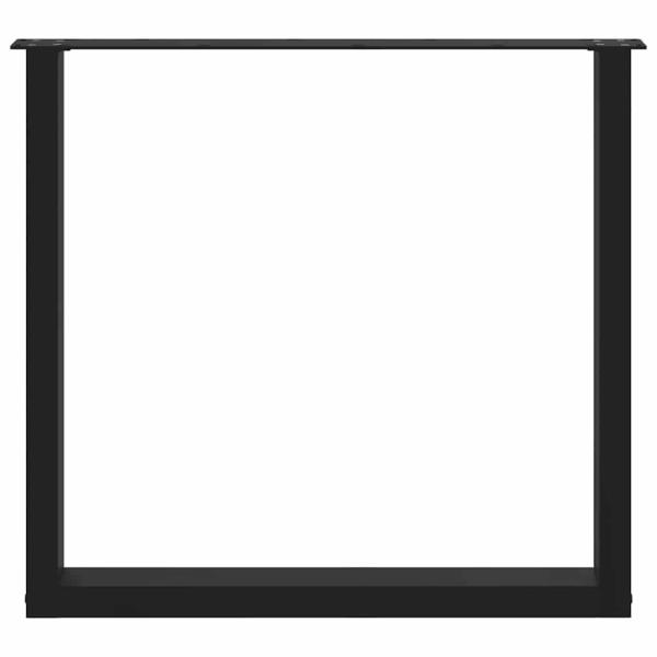 Esstischbeine U-Form 2 Stk. Schwarz 80x(72-73) cm Stahl