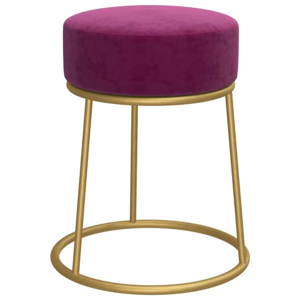 Runder Hocker Violett Samt