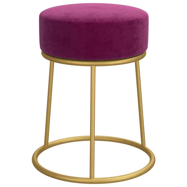 Runder Hocker Violett Samt