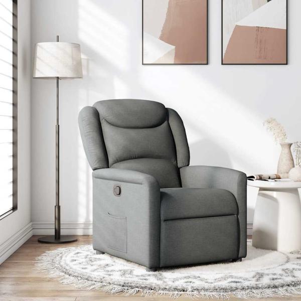 ARDEBO.de - Relaxsessel Dunkelgrau Stoff