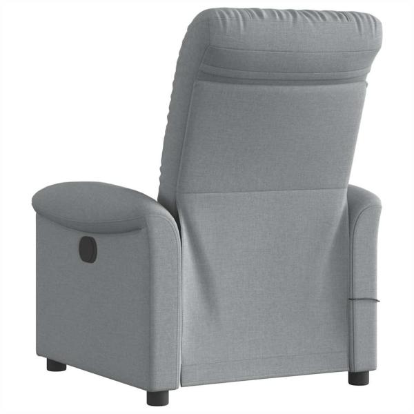 Massagesessel Hellgrau Stoff