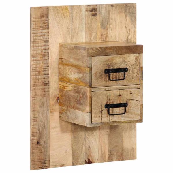 ARDEBO.de - Nachttisch 60x32x80 cm Raues Mango-Massivholz