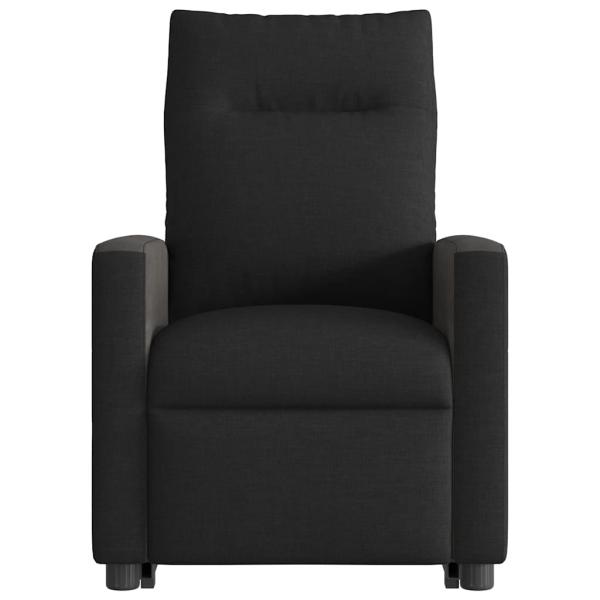 Massagesessel mit Aufstehhilfe Schwarz Stoff